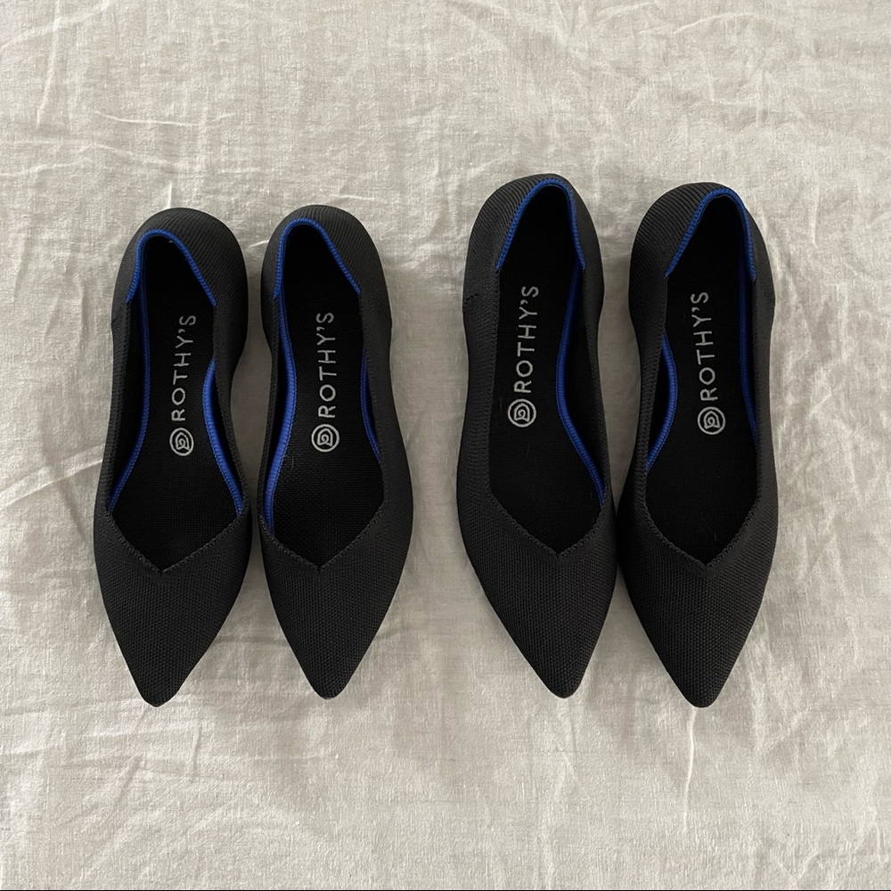 Rothy’s The Point Flat in Classic Black Solid Size 8.5 - Picture 11 of 16